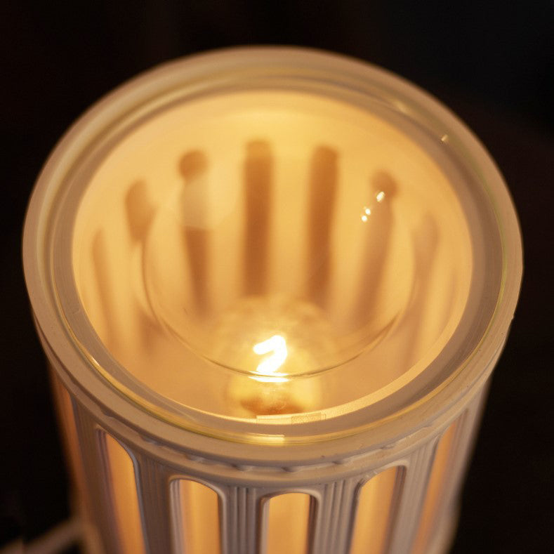 Glass Resin Roman Column Table Lamp