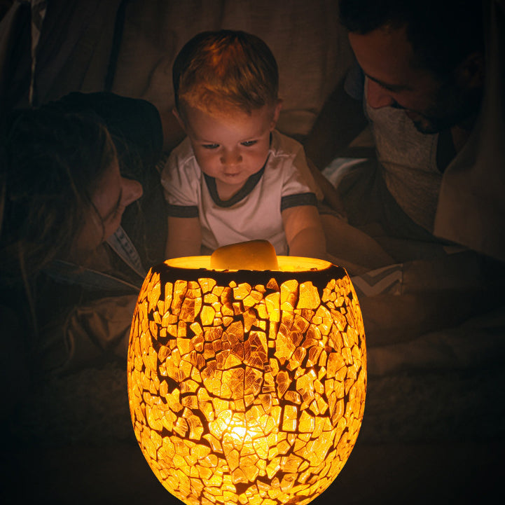 Plastic Glass Mosaic Cracked Wall Lamp