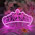 Silica Acrylic Crown Neon Table Lamp