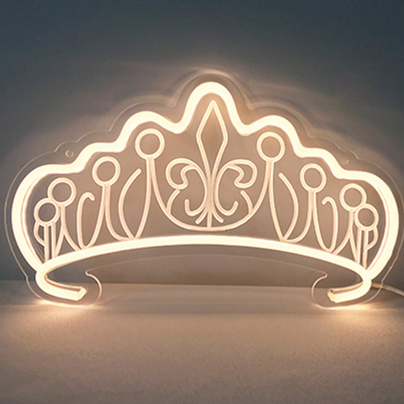 Silica Acrylic Crown Neon Table Lamp