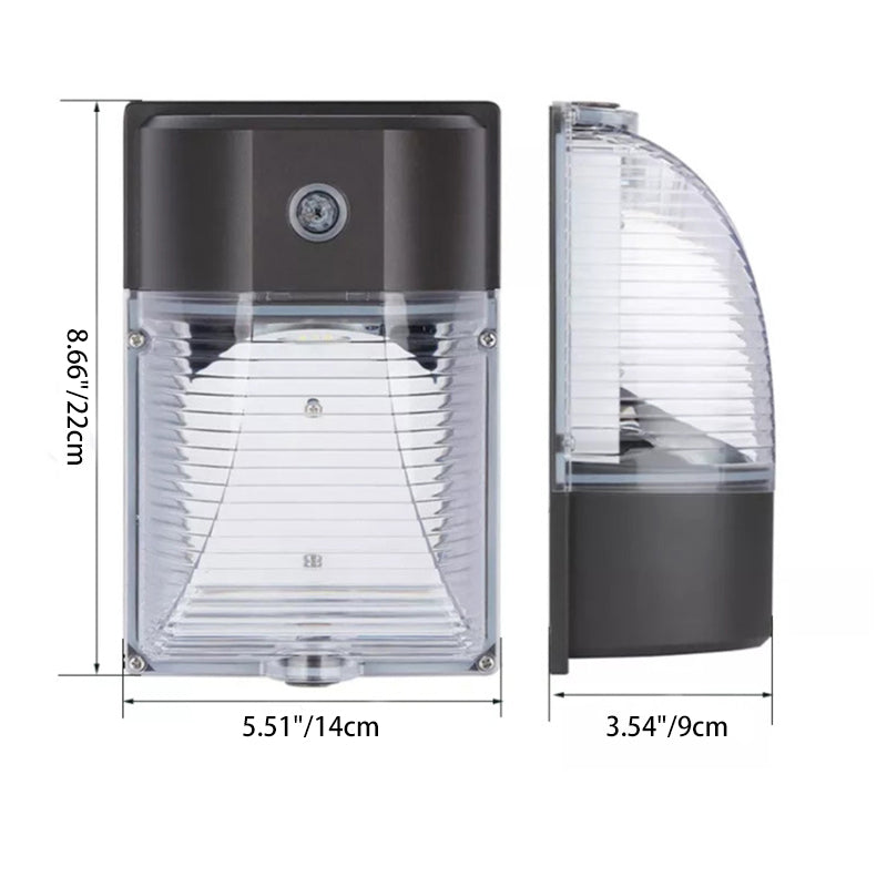 Aluminum PC Rectangular Striped Outdoor Light
