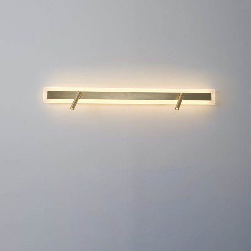 Aluminum Acrylic Rectangular Rotatable Wall Lamp
