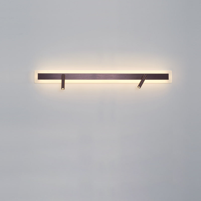 Aluminum Acrylic Rectangular Rotatable Wall Lamp