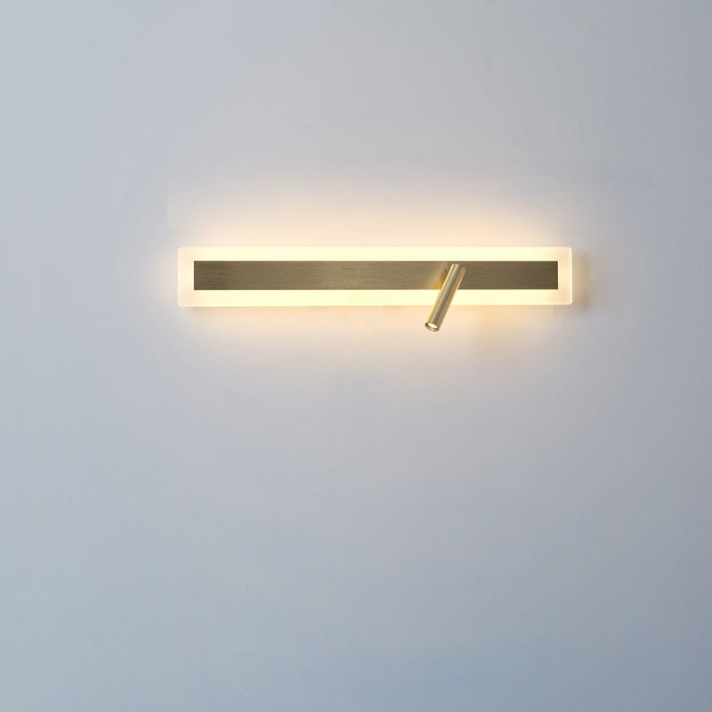 Aluminum Acrylic Rectangular Rotatable Wall Lamp