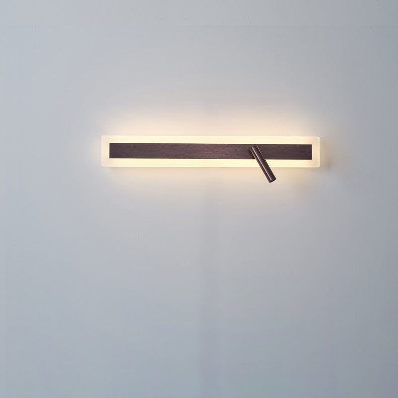 Aluminum Acrylic Rectangular Rotatable Wall Lamp
