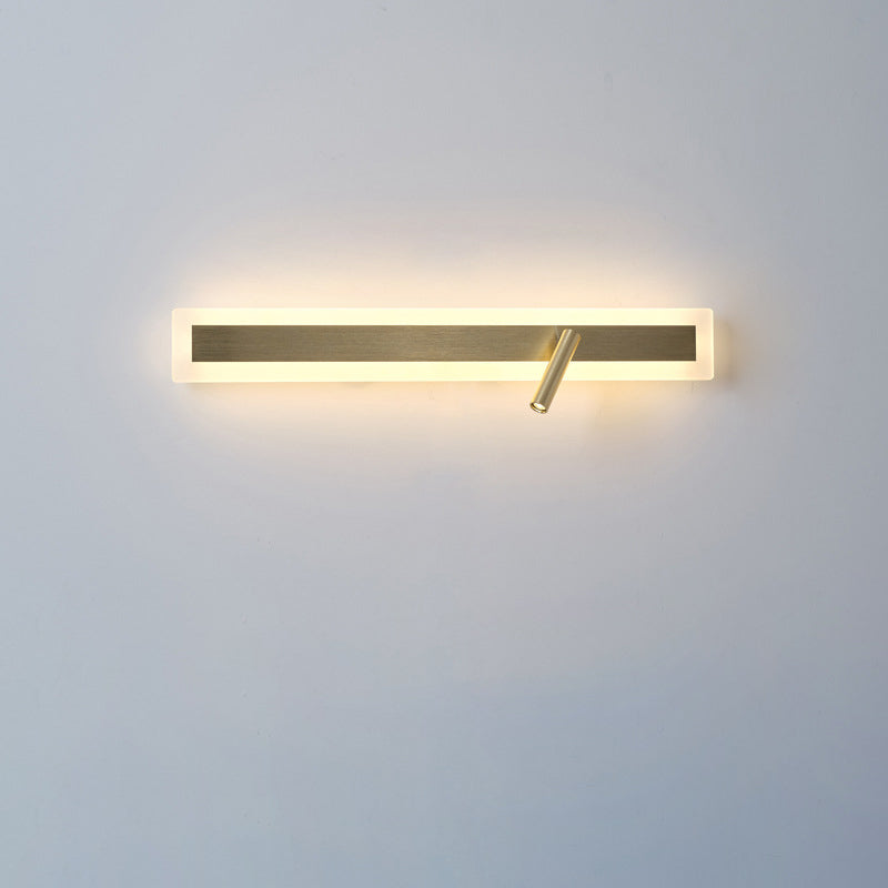 Aluminum Acrylic Rectangular Rotatable Wall Lamp