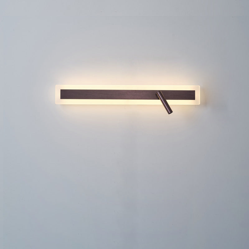 Aluminum Acrylic Rectangular Rotatable Wall Lamp