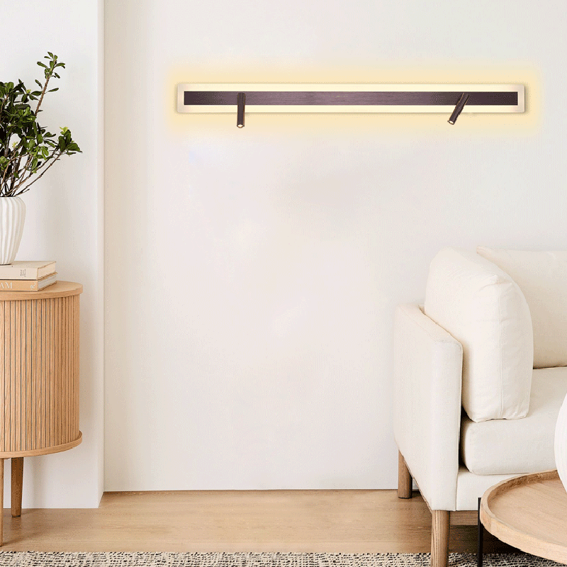 Aluminum Acrylic Rectangular Rotatable Wall Lamp