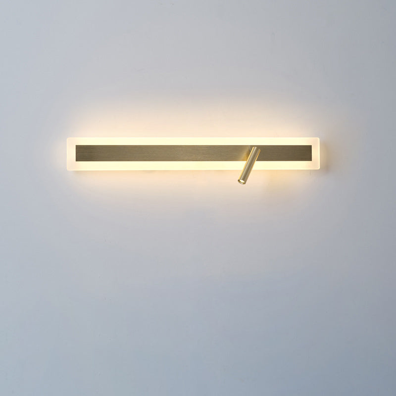 Aluminum Acrylic Rectangular Rotatable Wall Lamp