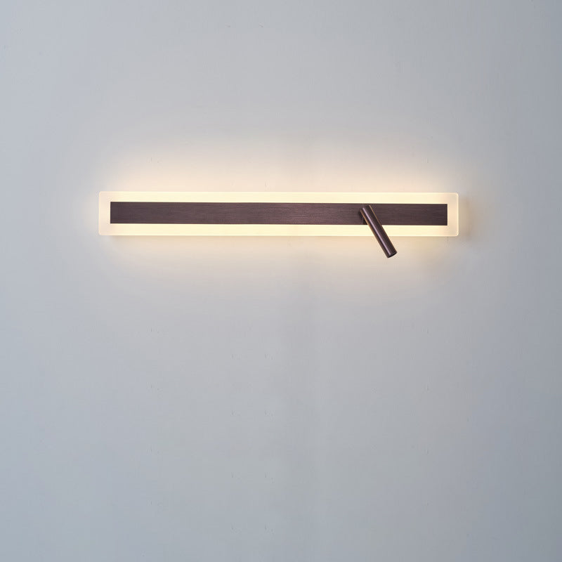 Aluminum Acrylic Rectangular Rotatable Wall Lamp