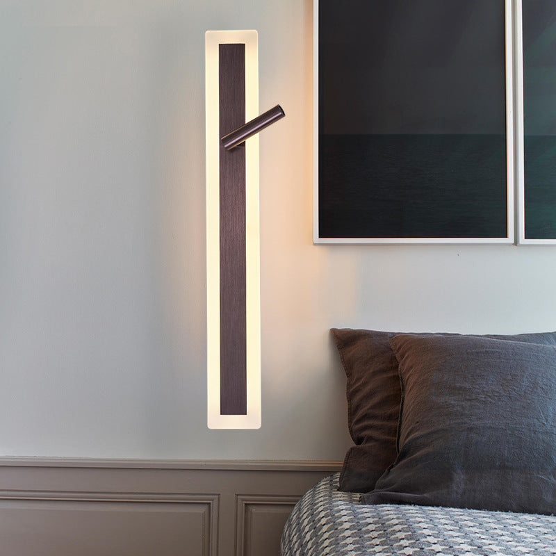 Aluminum Acrylic Rectangular Rotatable Wall Lamp