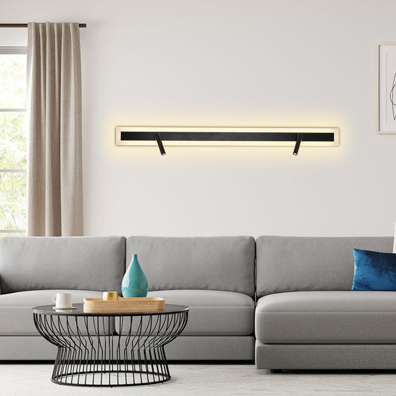 Aluminum Acrylic Rectangular Rotatable Wall Lamp