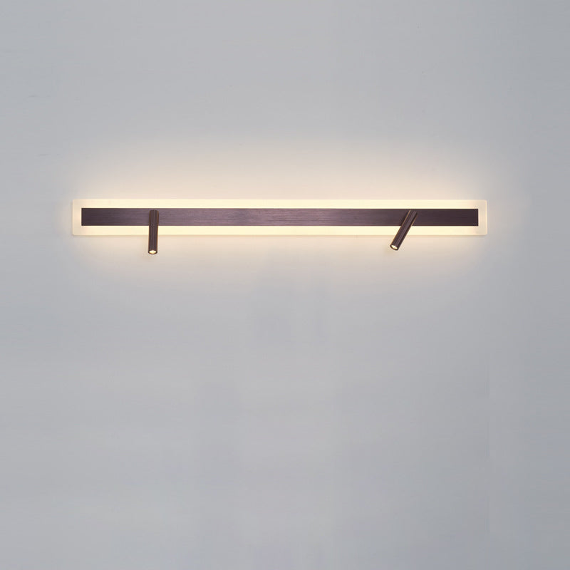 Aluminum Acrylic Rectangular Rotatable Wall Lamp