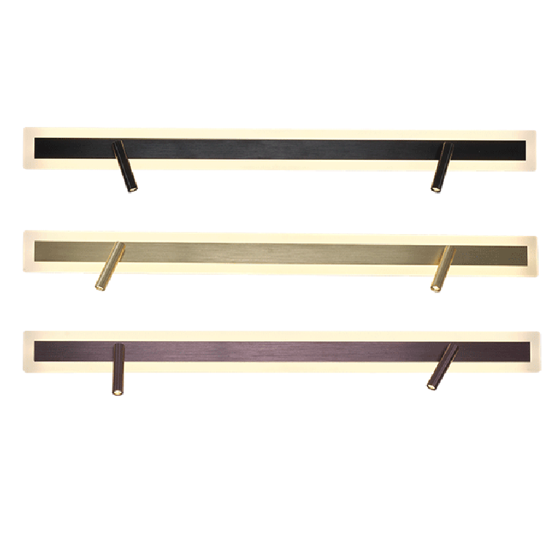 Aluminum Acrylic Rectangular Rotatable Wall Lamp
