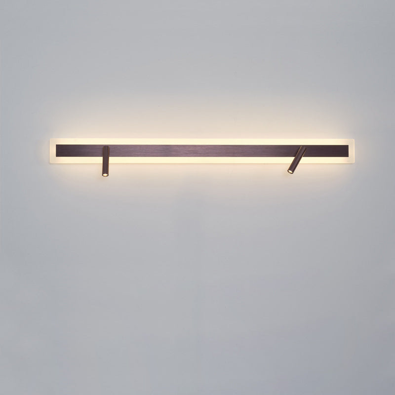 Aluminum Acrylic Rectangular Rotatable Wall Lamp