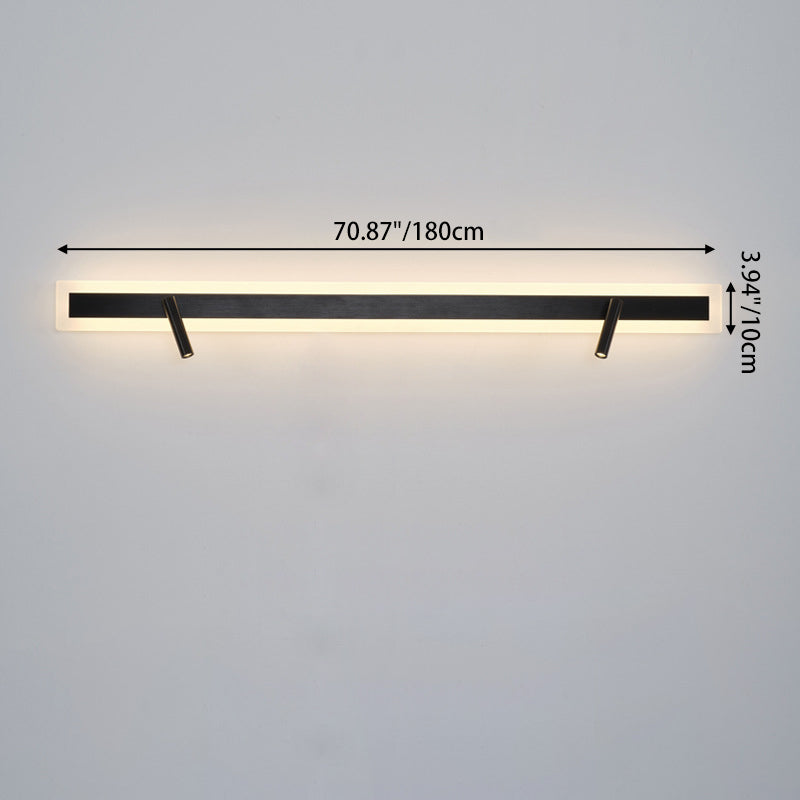 Aluminum Acrylic Rectangular Rotatable Wall Lamp