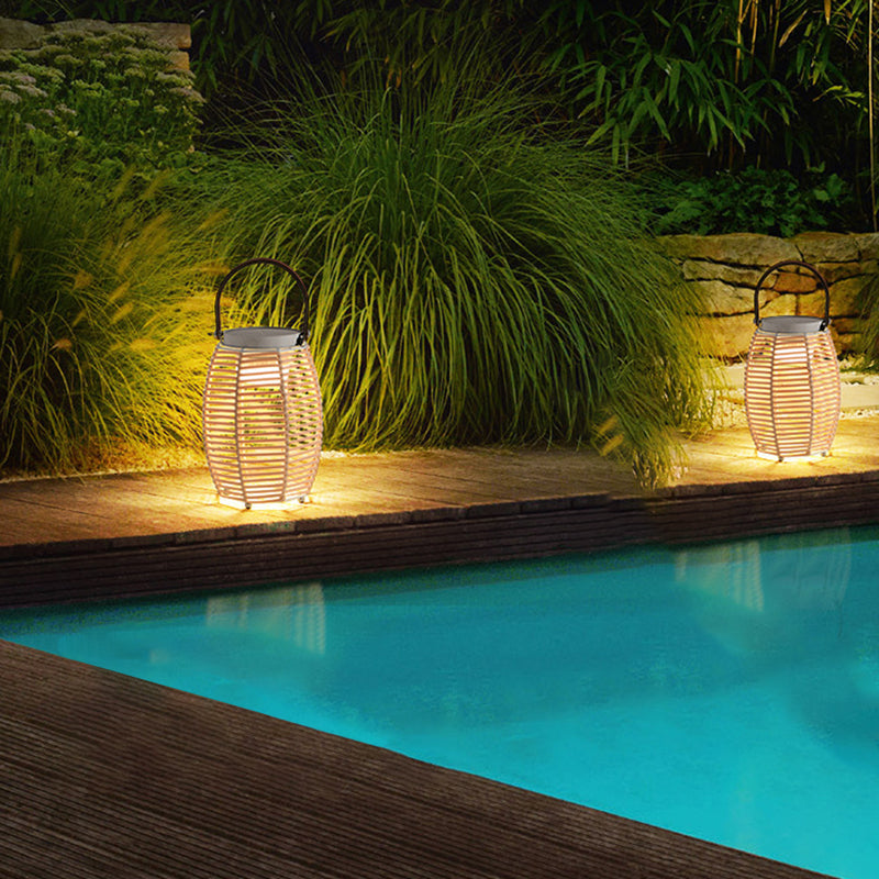 Farmhouse Rechargeable Weaving Imitation Outdoor Light