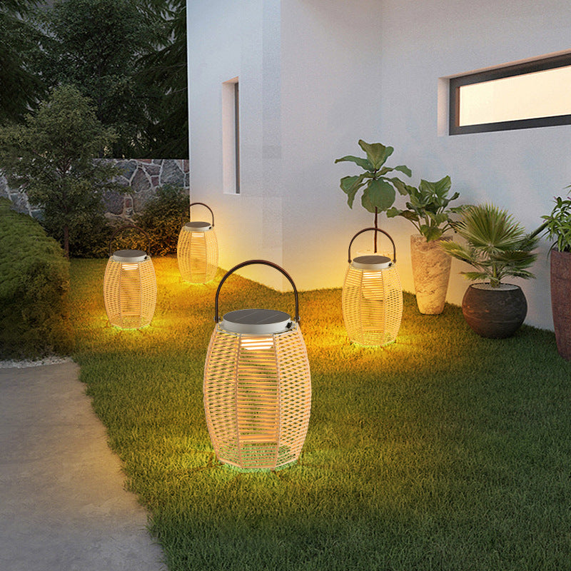 Farmhouse Rechargeable Weaving Imitation Outdoor Light