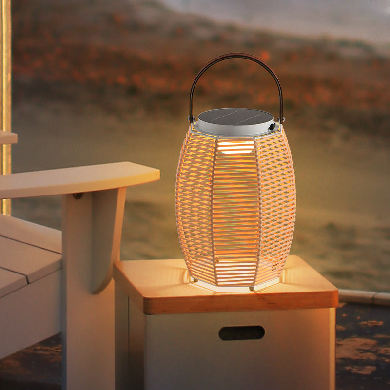Farmhouse Rechargeable Weaving Imitation Outdoor Light