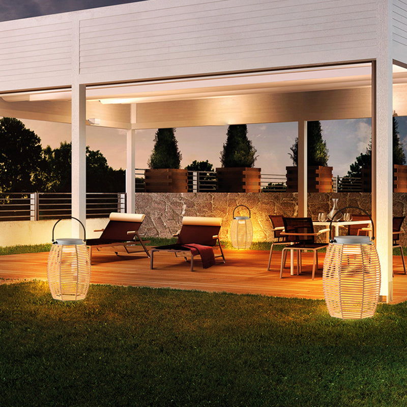 Farmhouse Rechargeable Weaving Imitation Outdoor Light