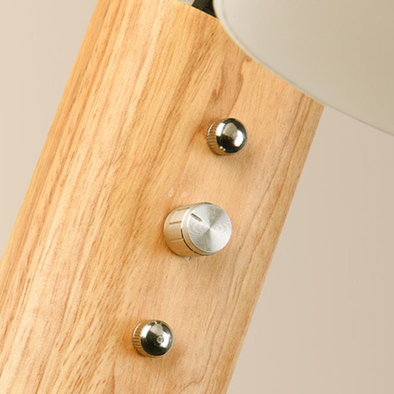 Wood Iron Glass Bell Wall Lamp