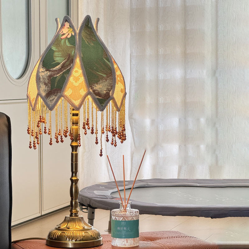Valley Tassel Iron Fabric Table Lamp