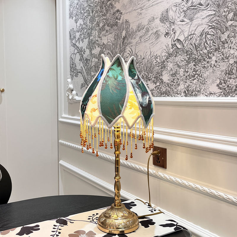 Valley Tassel Iron Fabric Table Lamp