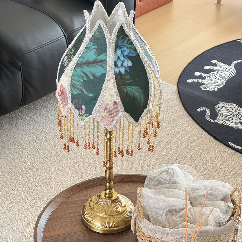 Valley Tassel Iron Fabric Table Lamp