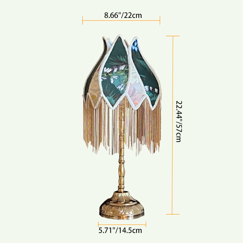 Valley Tassel Iron Fabric Table Lamp