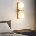 Travertine Glass Ball Grille 2-Light Wall Lamp