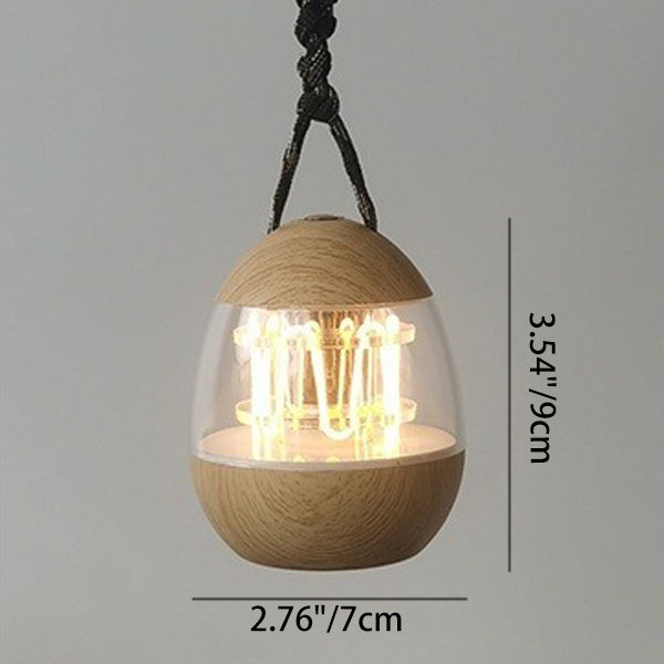 Rechargeable Aluminum Acrylic Egg Table Lamp
