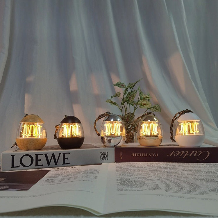 Rechargeable Aluminum Acrylic Egg Table Lamp