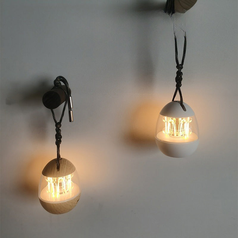 Rechargeable Aluminum Acrylic Egg Table Lamp