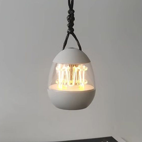 Rechargeable Aluminum Acrylic Egg Table Lamp