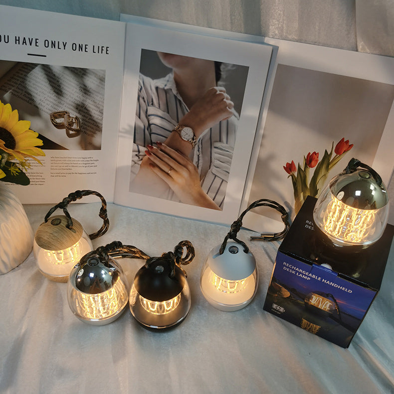 Rechargeable Aluminum Acrylic Egg Table Lamp