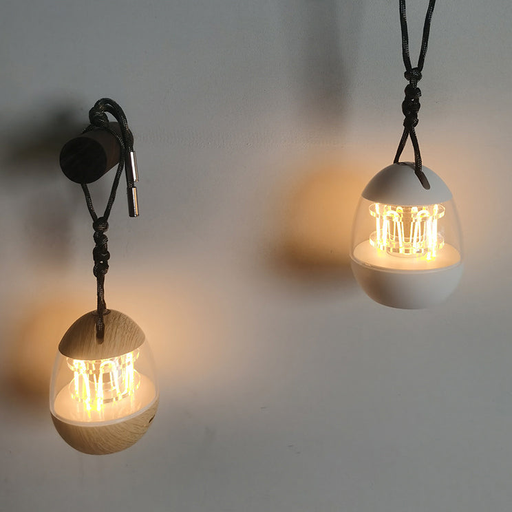 Rechargeable Aluminum Acrylic Egg Table Lamp