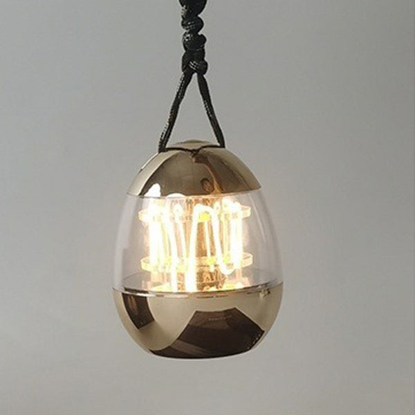 Rechargeable Aluminum Acrylic Egg Table Lamp