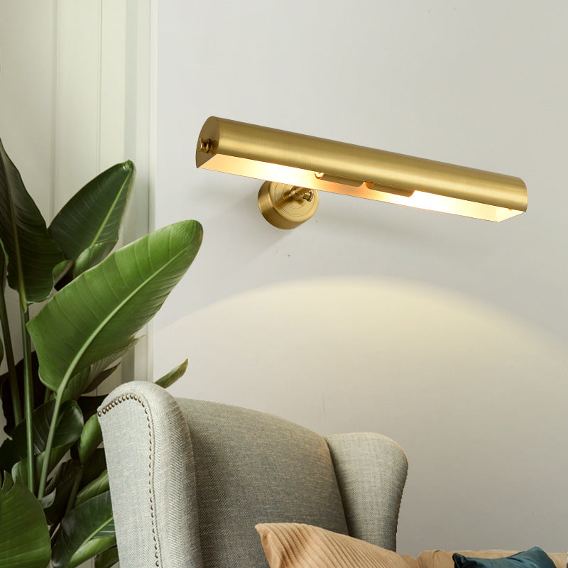 Copper Strip Bathroom 2-Light Wall Lamp