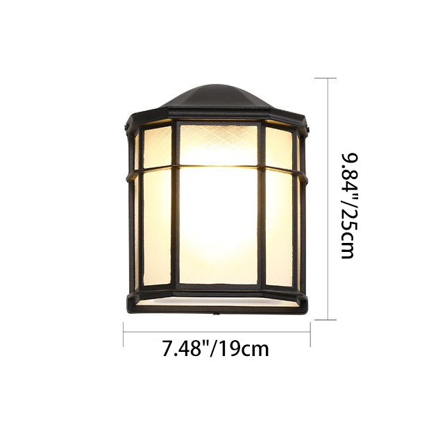Aluminum Glass House Rectangular Outdoor Light