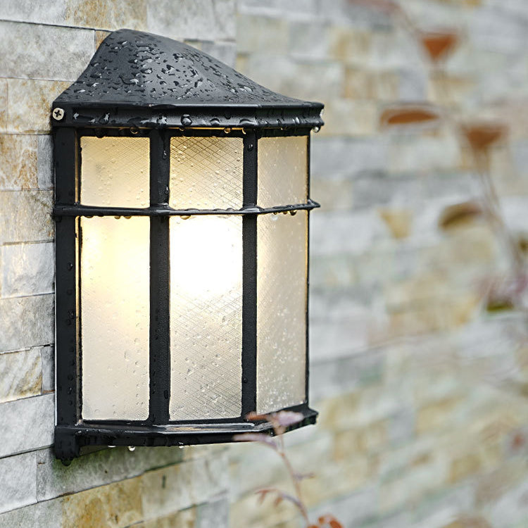 Aluminum Glass House Rectangular Outdoor Light