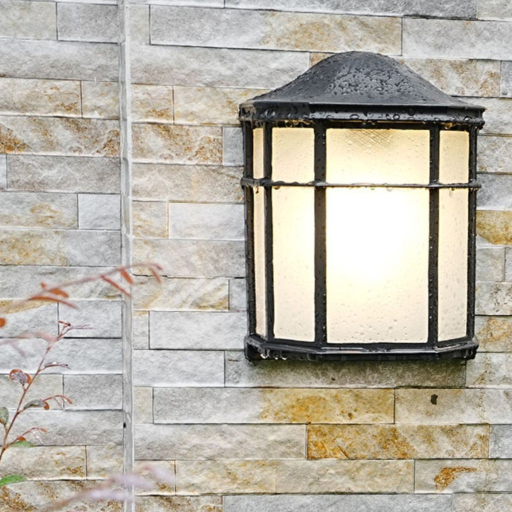 Aluminum Glass House Rectangular Outdoor Light