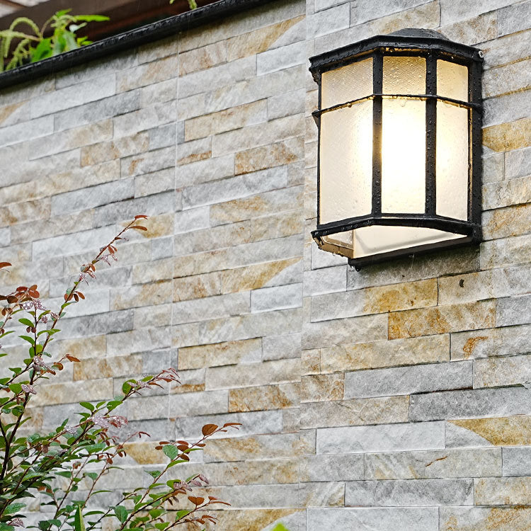 Aluminum Glass House Rectangular Outdoor Light