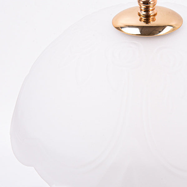 Rechargeable Iron Glass Frosted Table Lamp