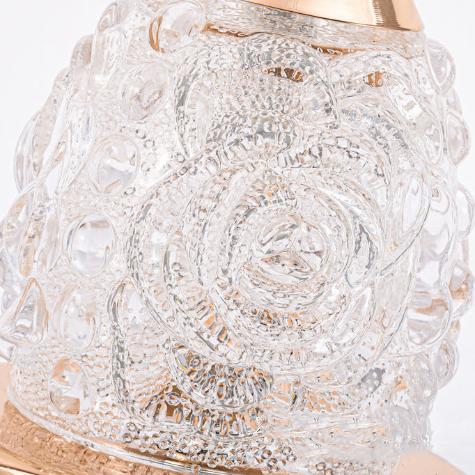 Rechargeable Iron Glass Frosted Table Lamp