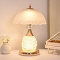 Rechargeable Iron Glass Frosted Table Lamp