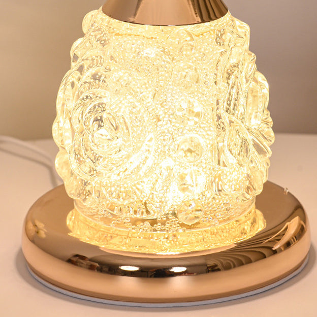 Rechargeable Iron Glass Frosted Table Lamp
