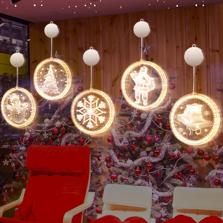 Santa Christmas Tree Bell Deer Wall Light