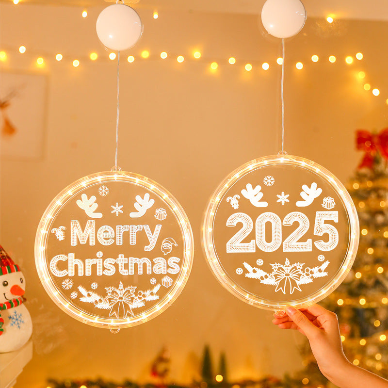Santa Christmas Tree Bell Deer Wall Light