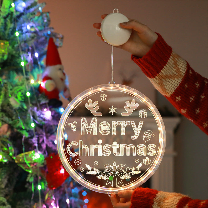 Santa Christmas Tree Bell Deer Wall Light