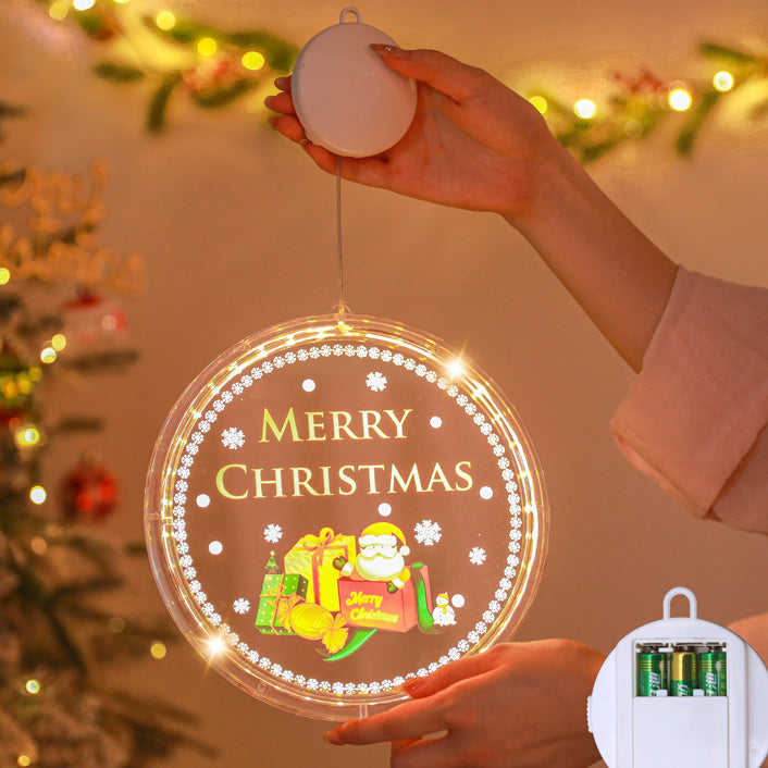 Painted Santa Christmas Bell Wall Light